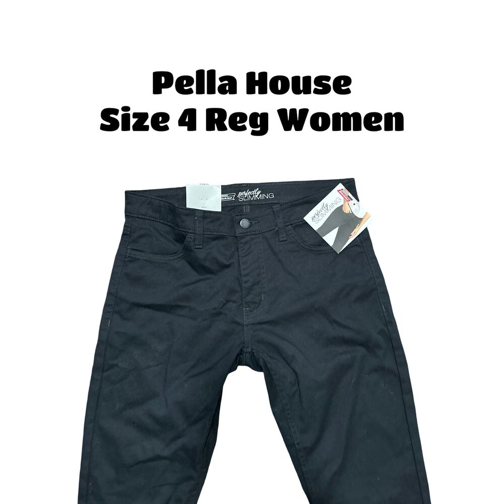 Genuine Dickies Women's Stretch Twill Skinny Service Pant Rinse Black Size 4 - Picture 6 of 6